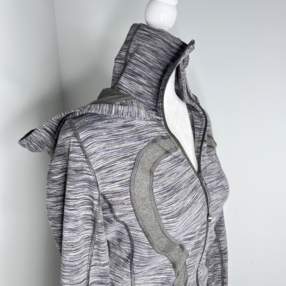 Lululemon Hooded Stride Wren Space Dye Green Jacket 6 - Picture 5 of 6